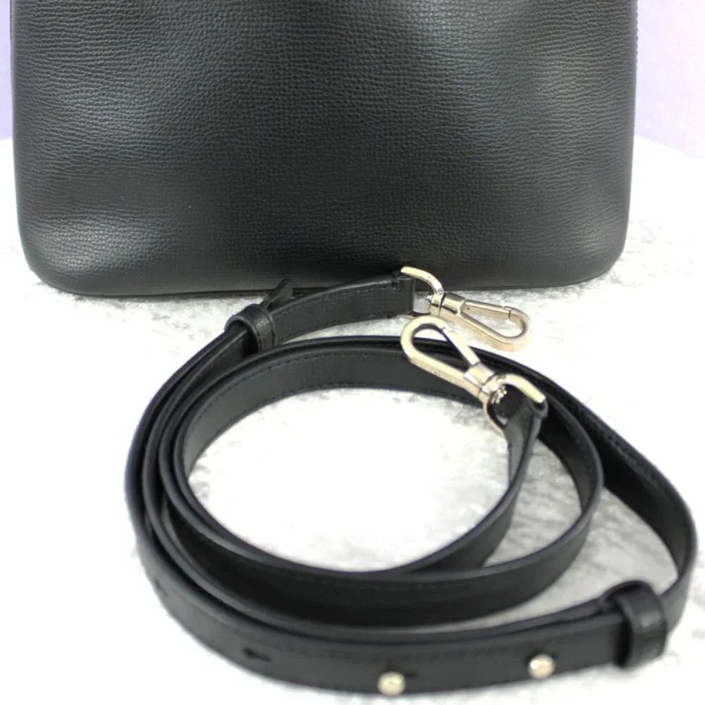 Kate Spade New York Small Dome Satchel Crossbody – Black Pebbled Leather - Picture 12 of 15